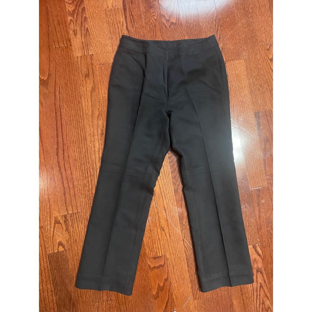 VTG90s Susan Bristol High Waisted Wide Leg Trouser Pants Black Corporate Size 10